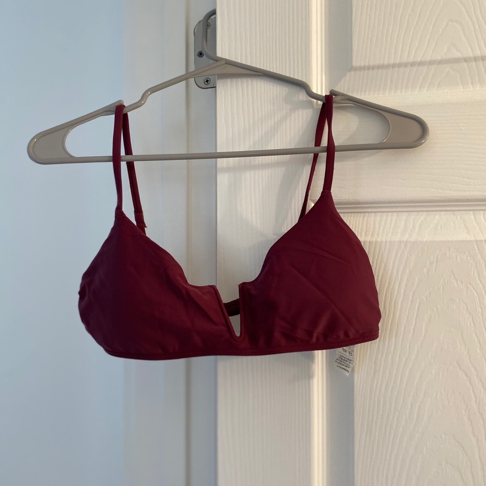 Maroon Bathing Suit Top